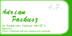 adrian paskusz business card